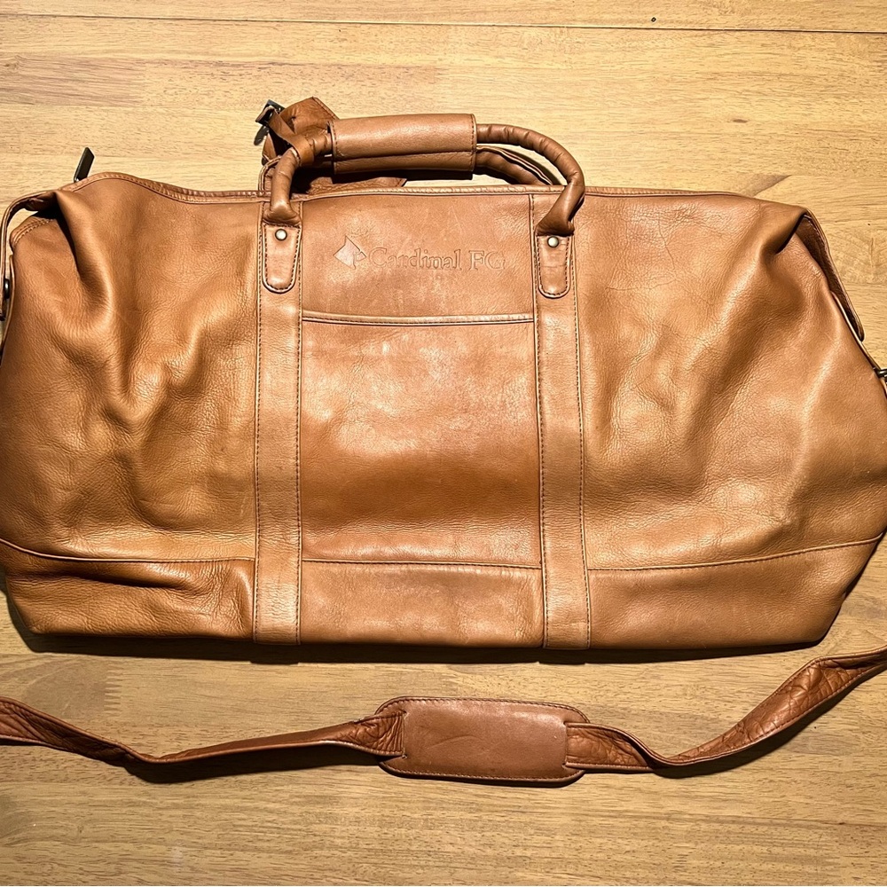 Andrew Philips Tan Leather Duffel